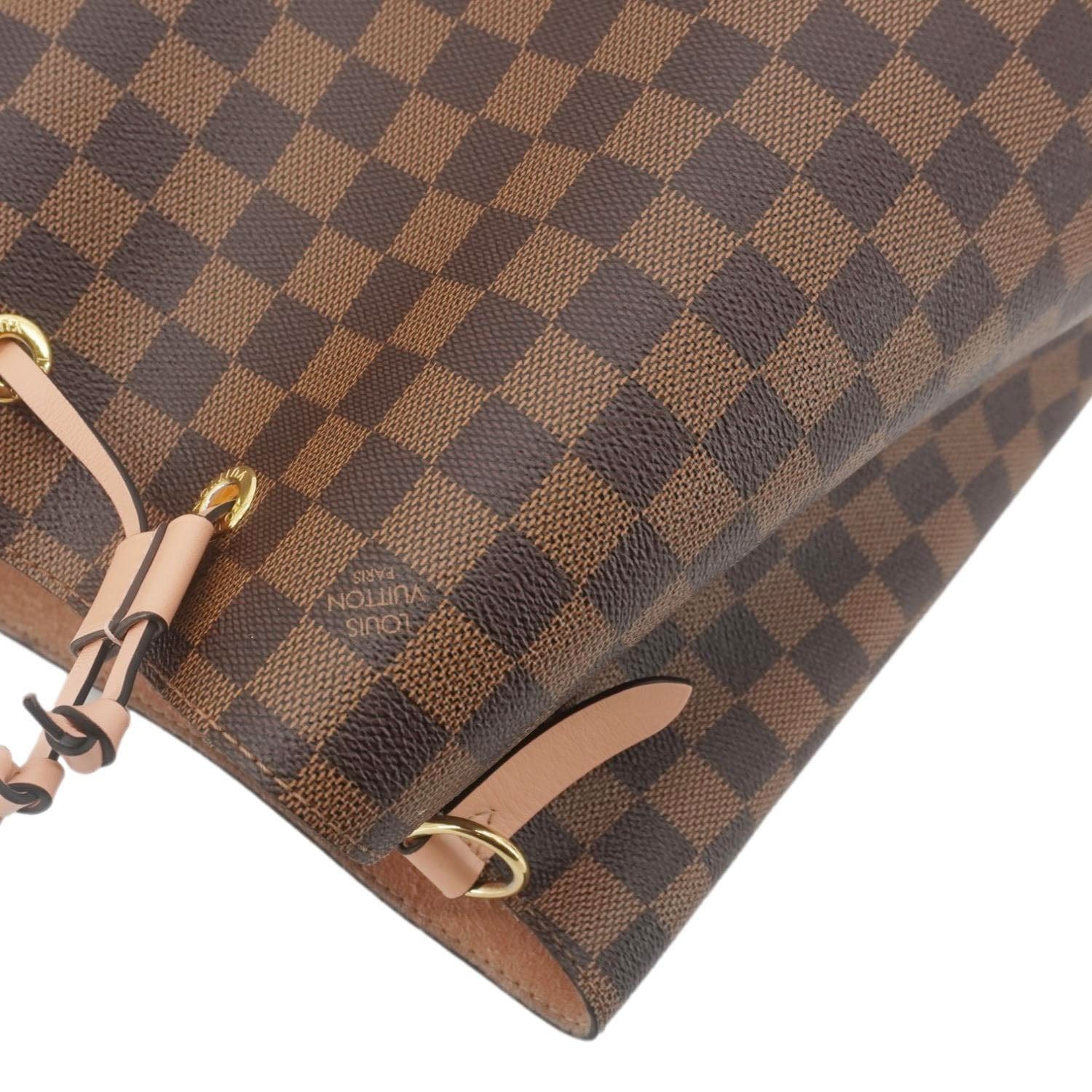 LOUIS VUITTON Neonoe MM Damier Ebene Shoulder Bag Brown