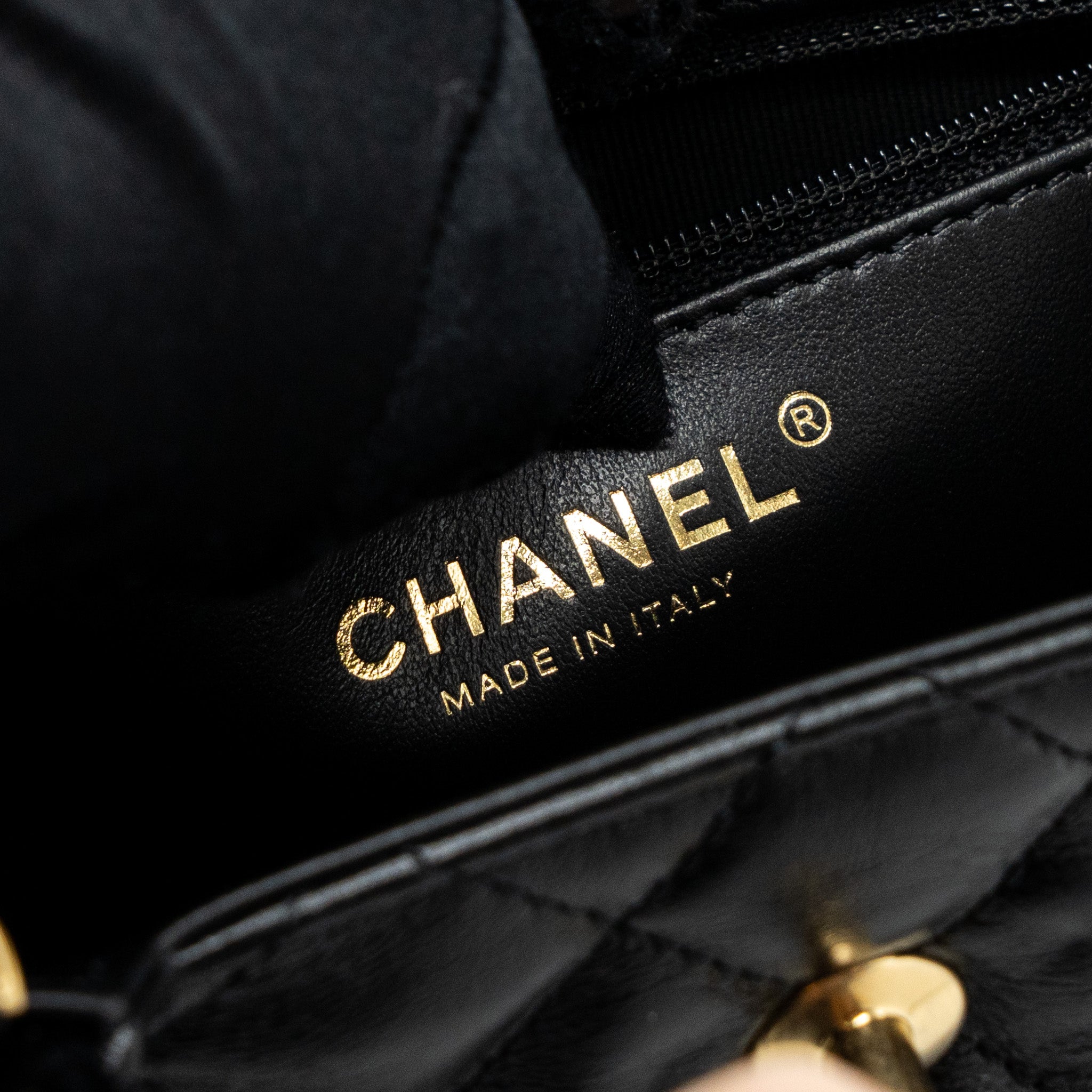 Chanel 23k Mini Shopping Tote Calfskin Black Brushed (Microchip)