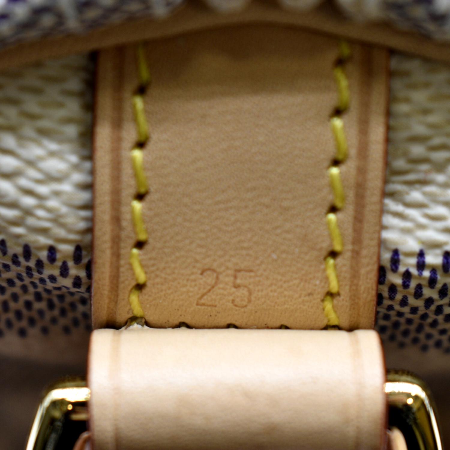 LOUIS VUITTON Nautical Speedy 25 Bandouliere Damier Azur Shoulder Bag White
