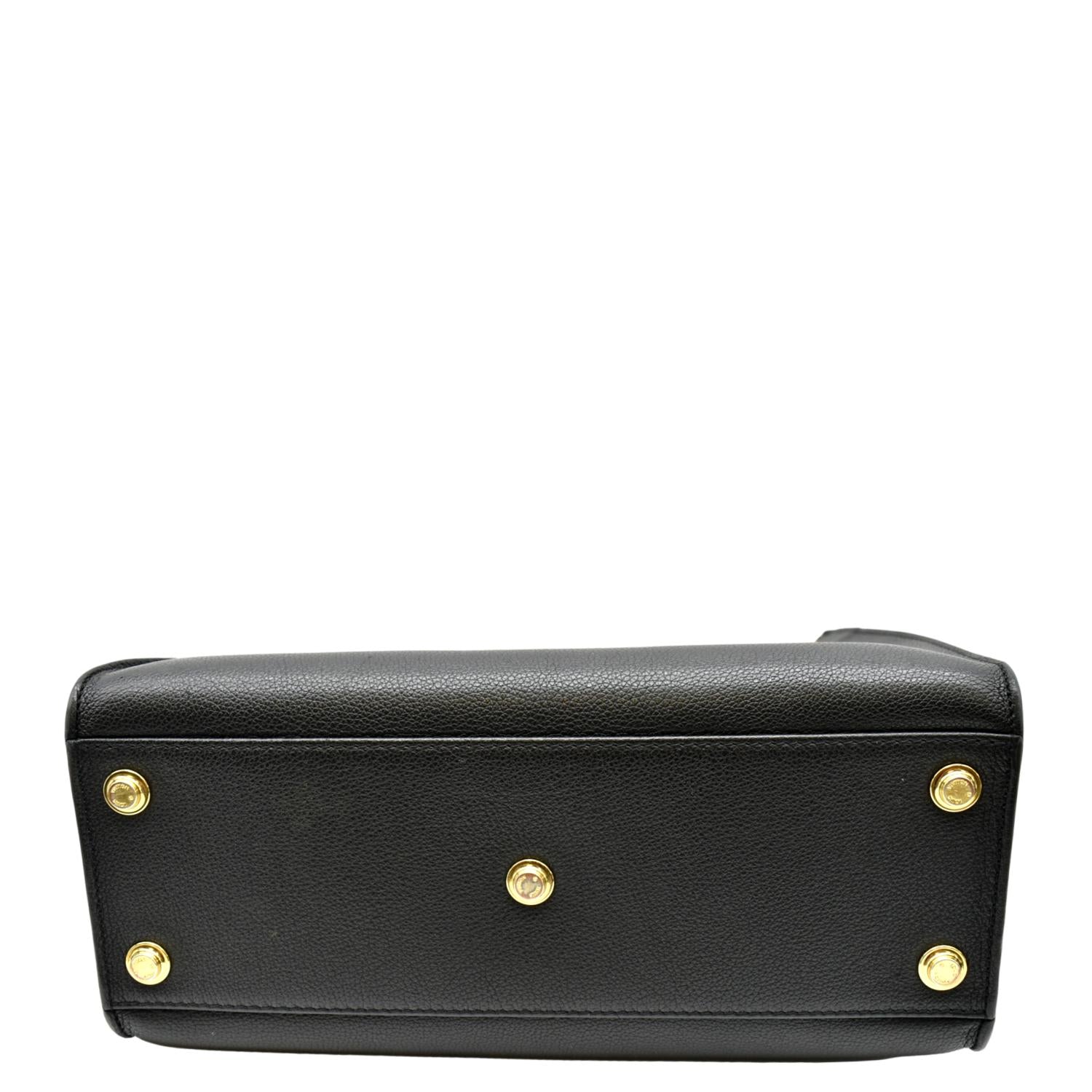 LOUIS VUITTON On My Side MM Calfskin Monogram Canvas Shoulder Bag Black