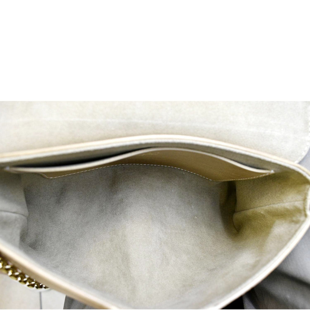 LOUIS VUITTON Love Note Metallic Calfskin Chain Shoulder Bag Gold
