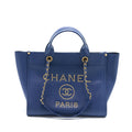 Chanel Deauville Tote Bag Grained Calfskin Navy