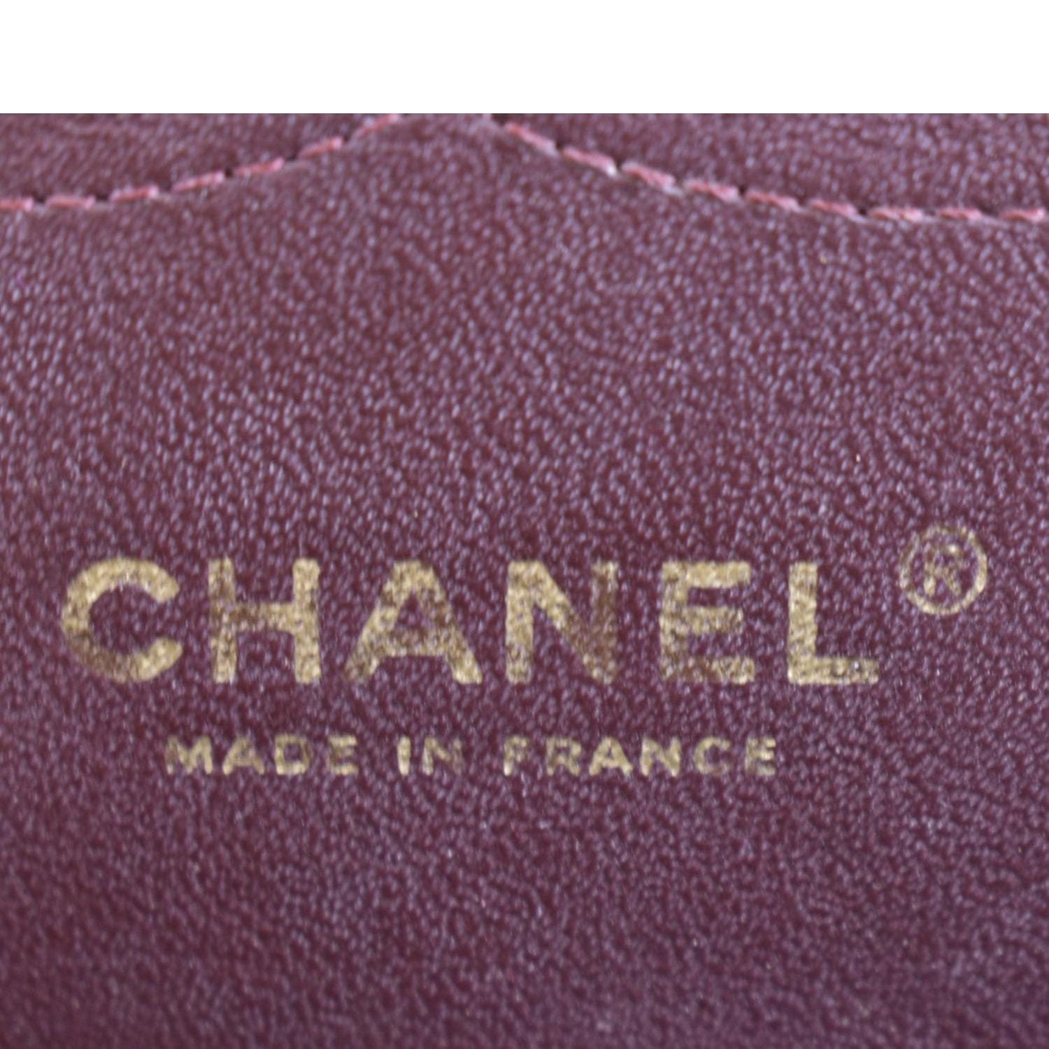 CHANEL Classic Double Flap Quilted Caviar Leather Shoulder Bag Black