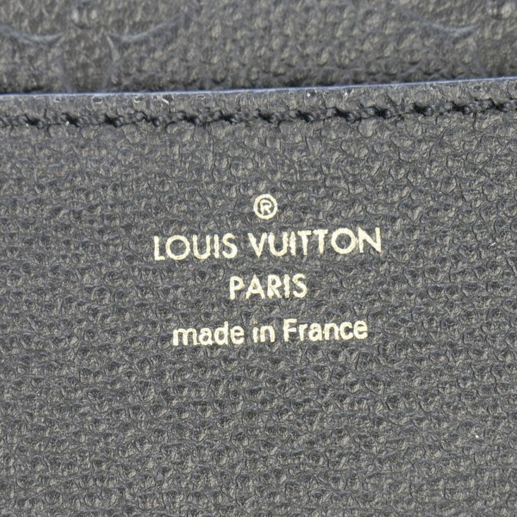 LOUIS VUITTON Blanche MM Empreinte Leather Shoulder Bag Black