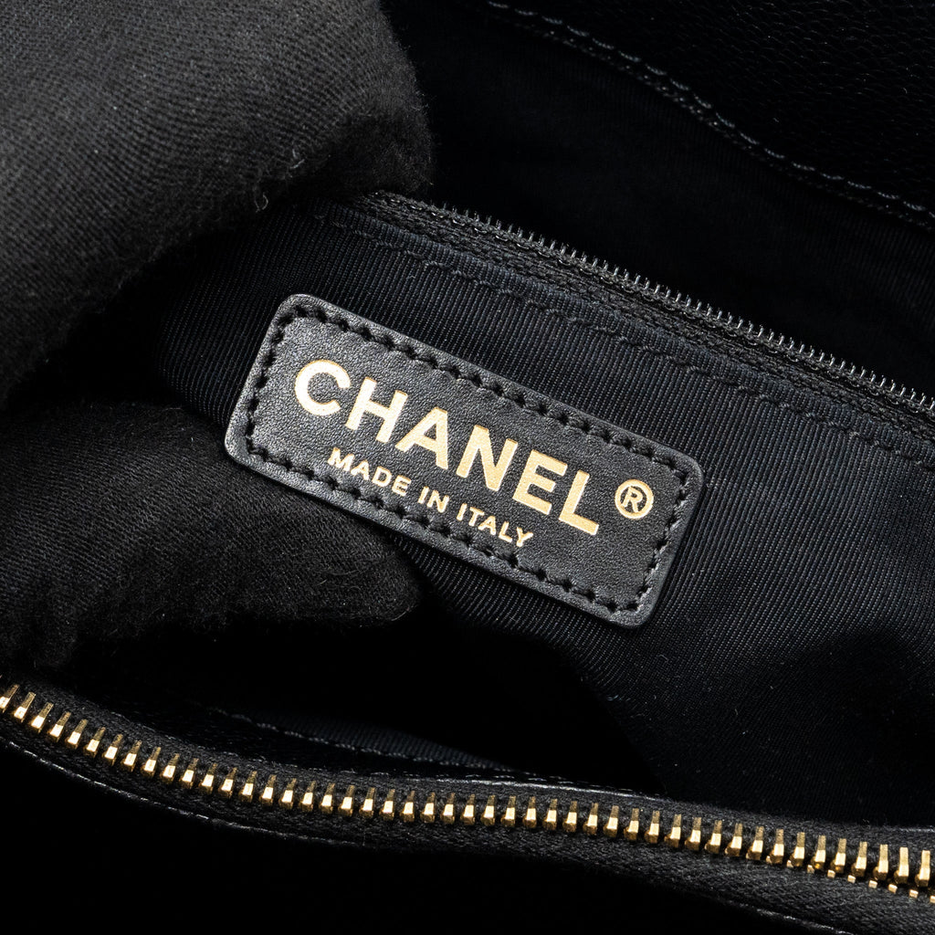Chanel grand shopping tote caviar black