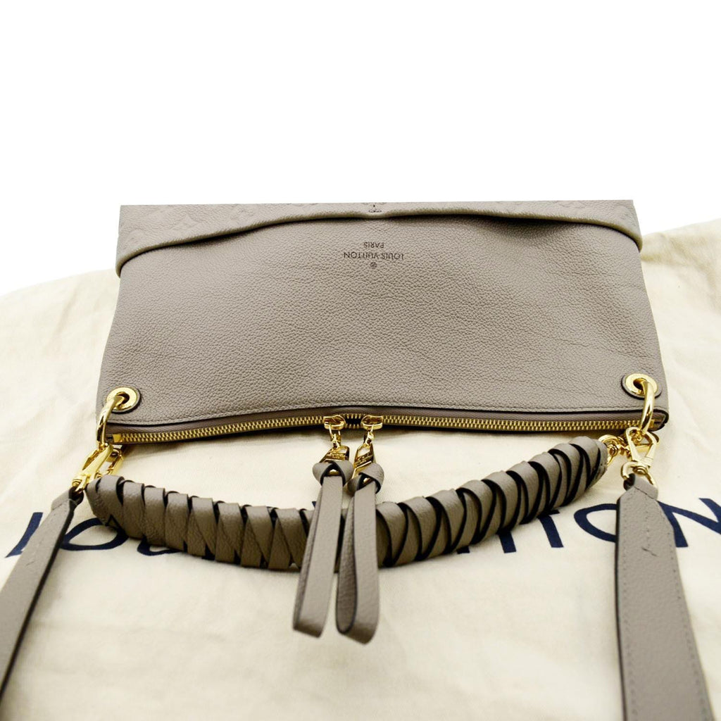 LOUIS VUITTON Maida Monogram Empreinte Leather Hobo Shoulder Bag Tourterelle