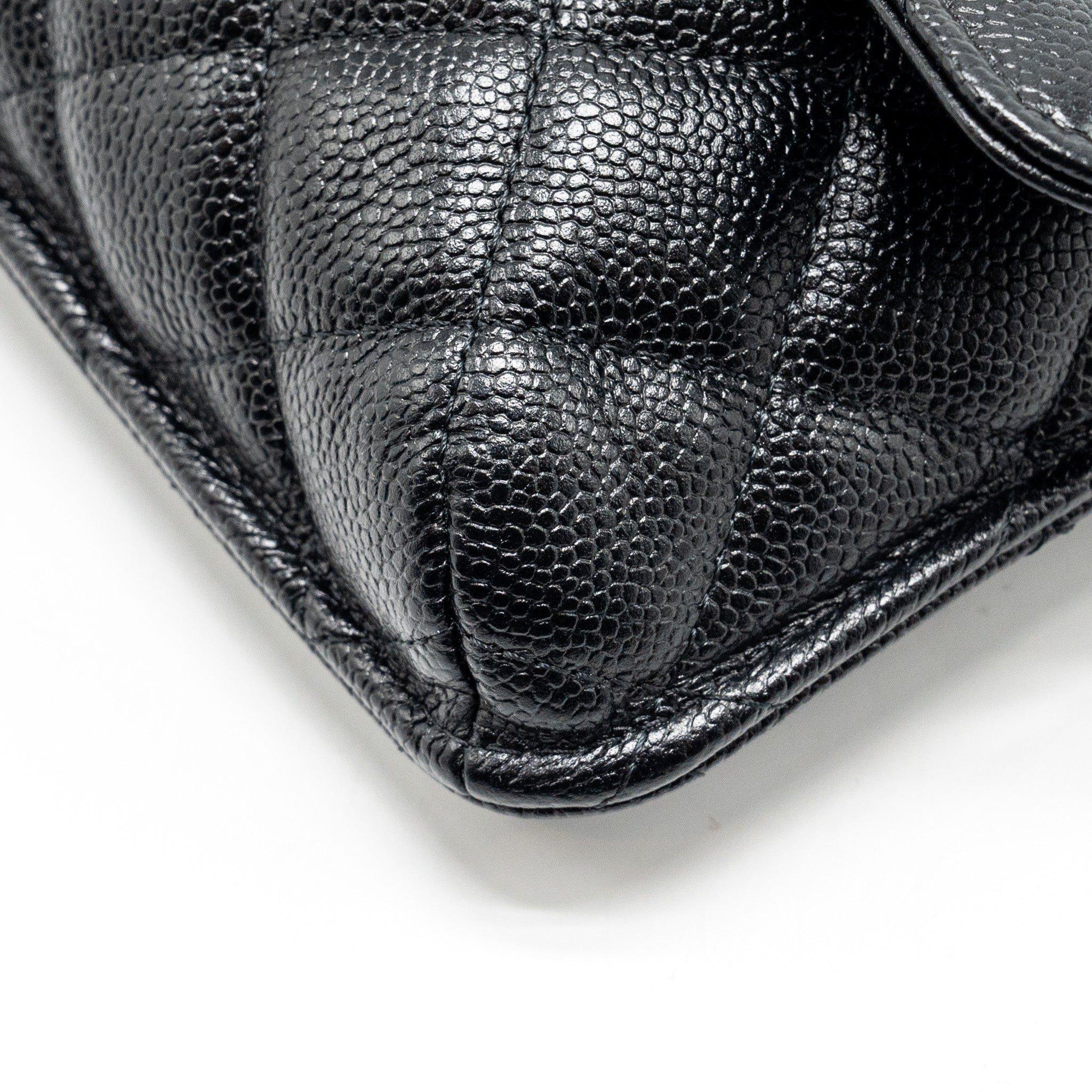 Chanel Chain Wallet /Foldable Shopping Tote Caviar/Jersey Fabric Black/Multicolour L