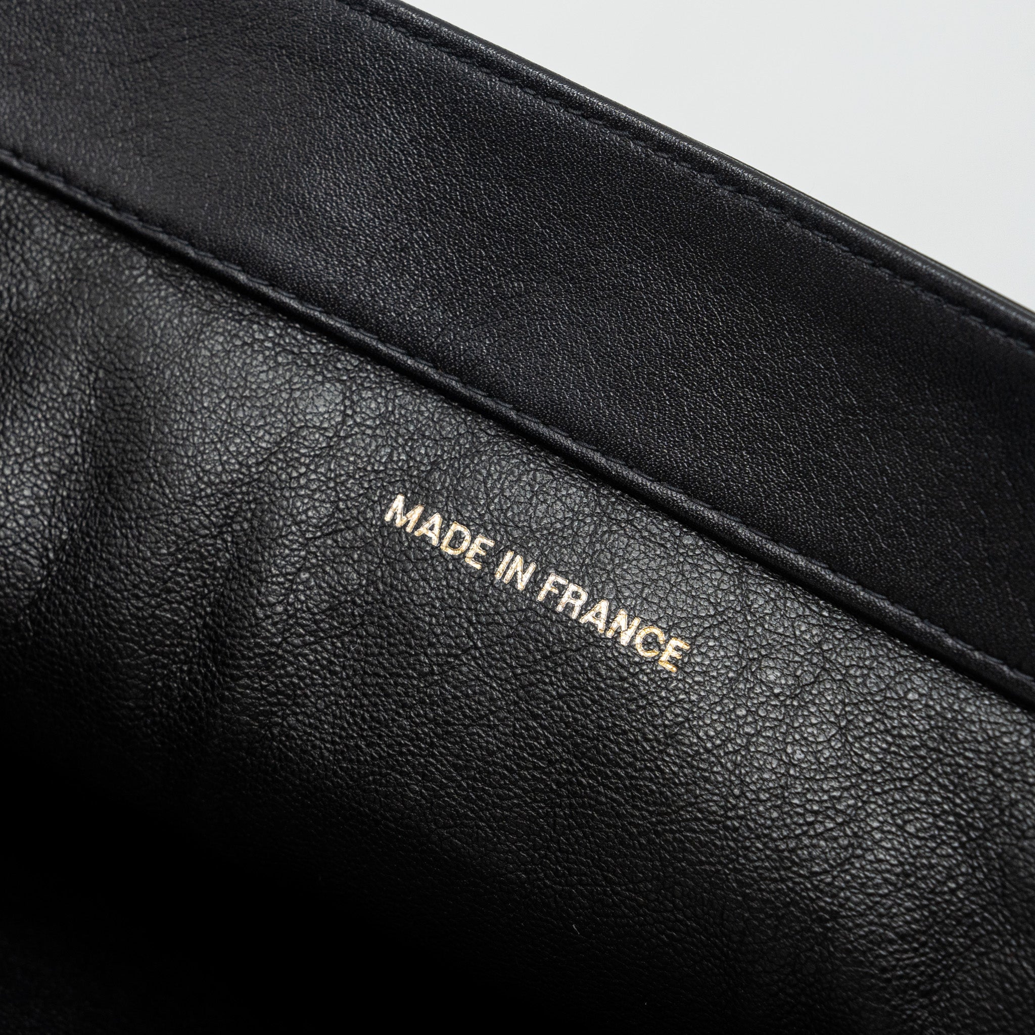 Chanel Vintage Tote Bag Calfskin Black