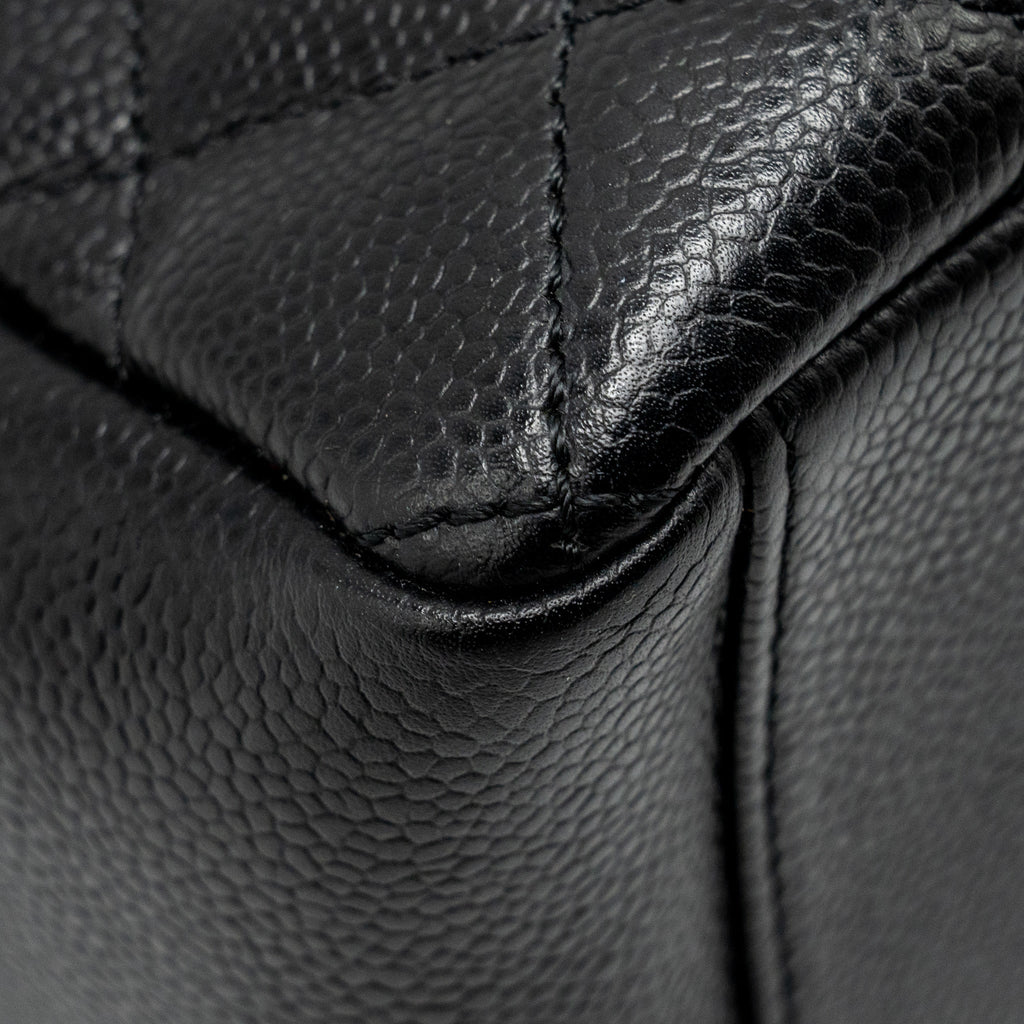 Chanel Petit Shopping Tote Bag Caviar Black