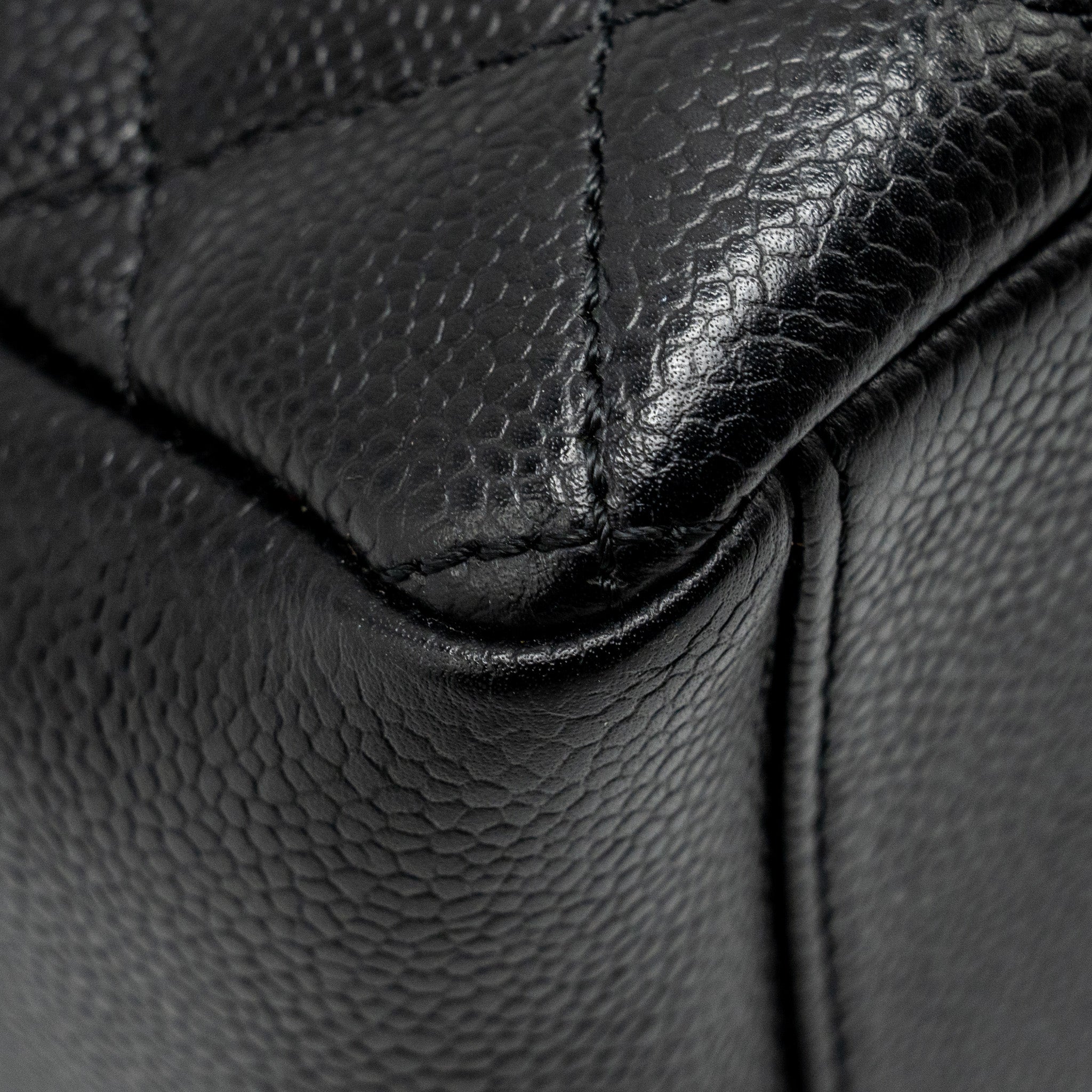 Chanel Petit Shopping Tote Bag Caviar Black
