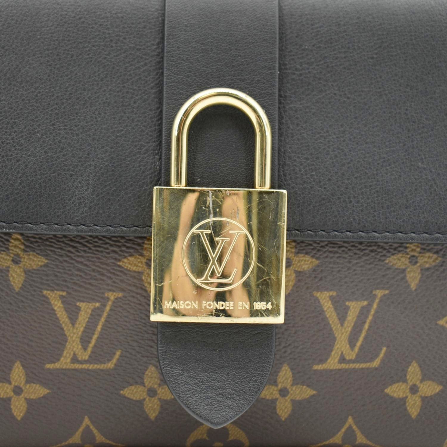 LOUIS VUITTON Locky BB Monogram Canvas Shoulder Bag Brown