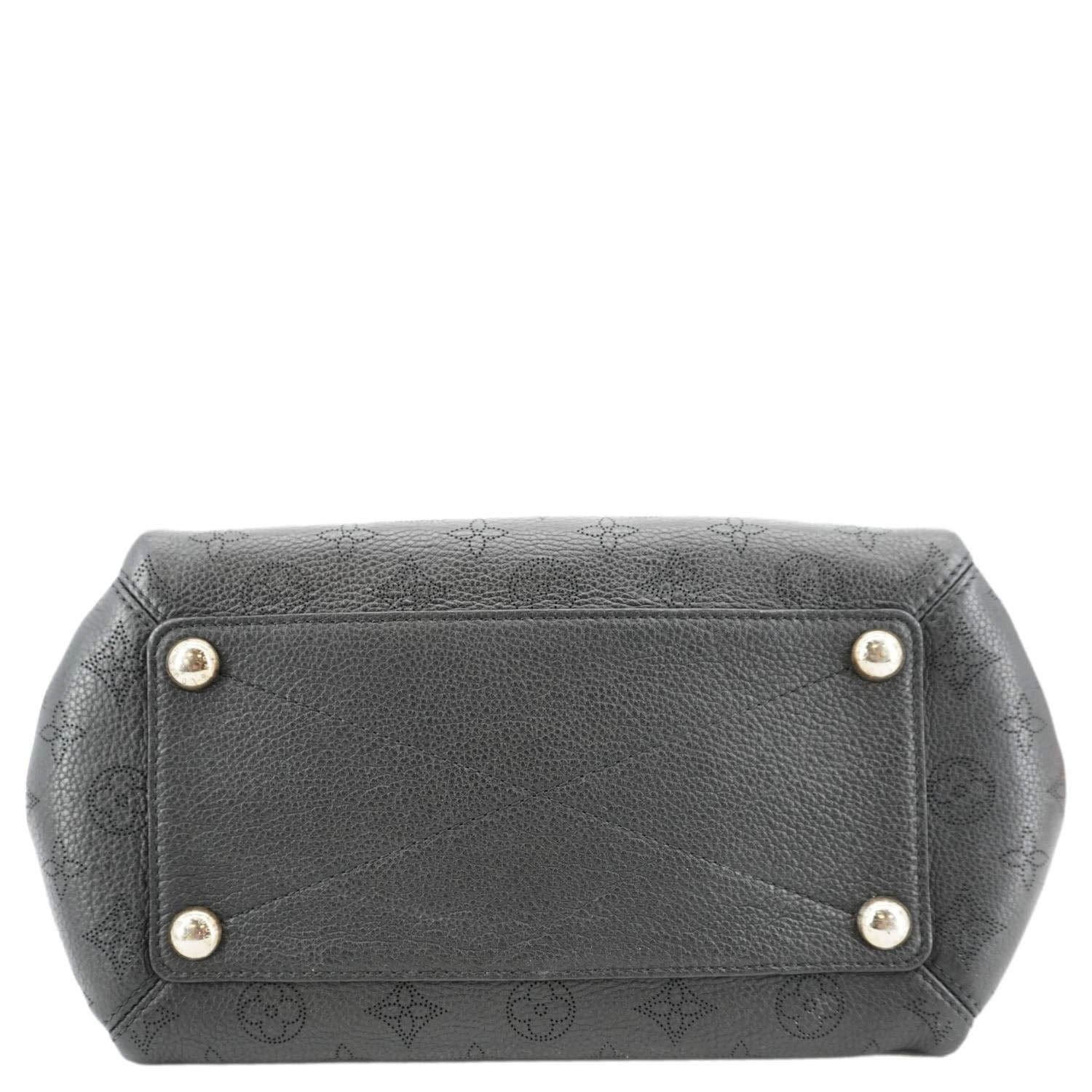 LOUIS VUITTON Babylone Monogram Mahina Leather Shoulder Bag Black