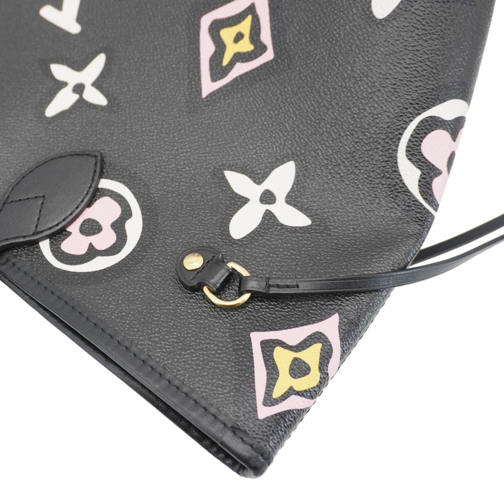 LOUIS VUITTON Neverfull MM Wild At Heart Monogram Empriente Tote Bag Black