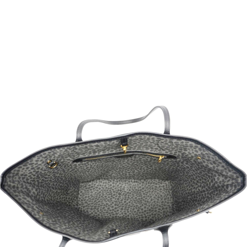 LOUIS VUITTON Neverfull MM Wild At Heart Monogram Empriente Tote Bag Black