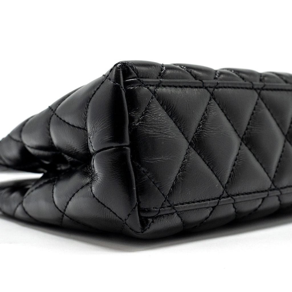 Chanel 24a Mini Shopping Tote/ Mini Kelly Calfskin Black  (microchip)