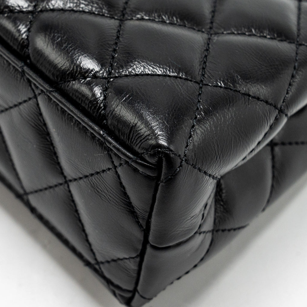Chanel 24a Mini Shopping Tote/ Mini Kelly Calfskin Black  (microchip)
