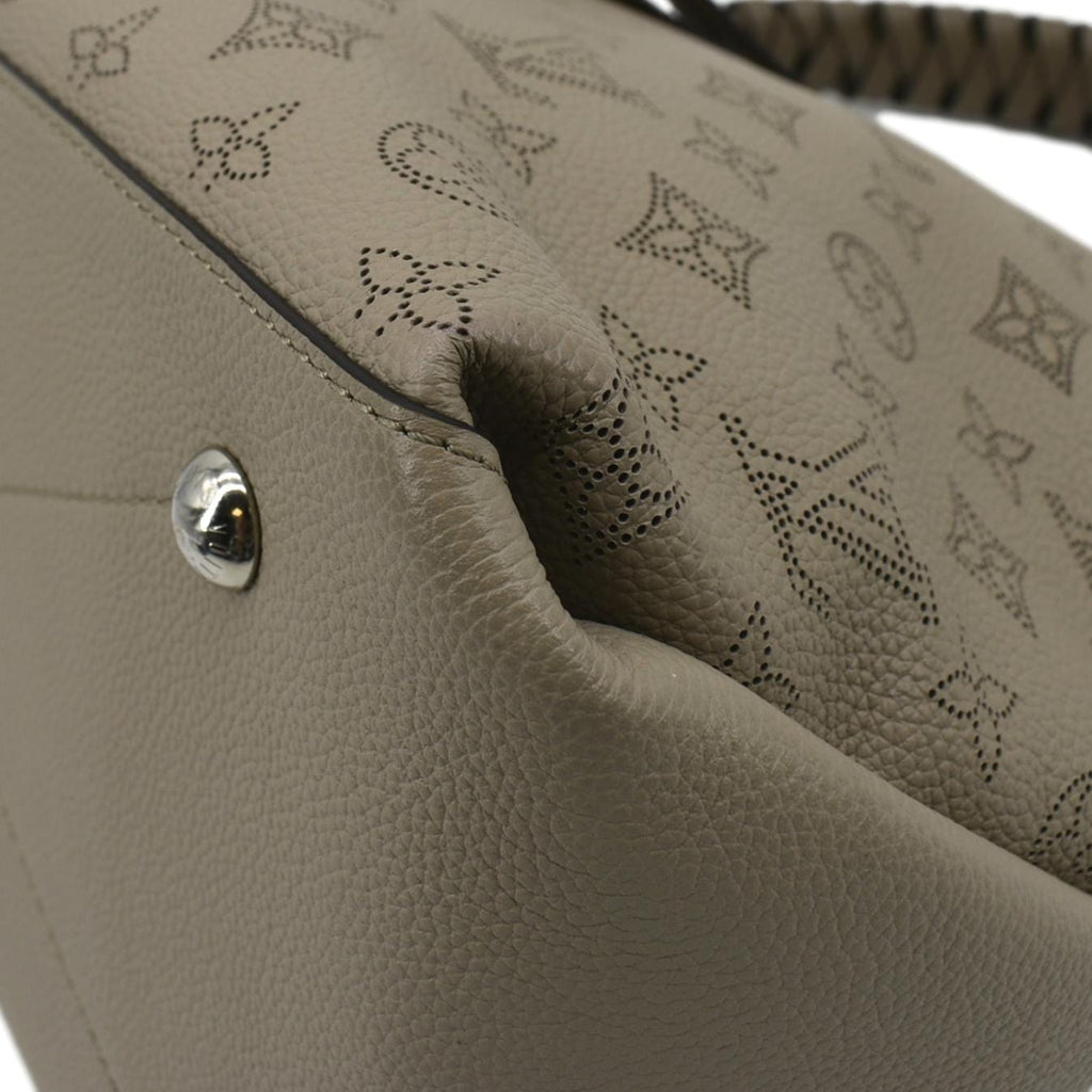 LOUIS VUITTON Beaubourg Mahina MM Leather Hobo Shoulder Bag Galet