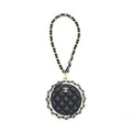 Chanel Round Clutch With Chain Lambskin Black L