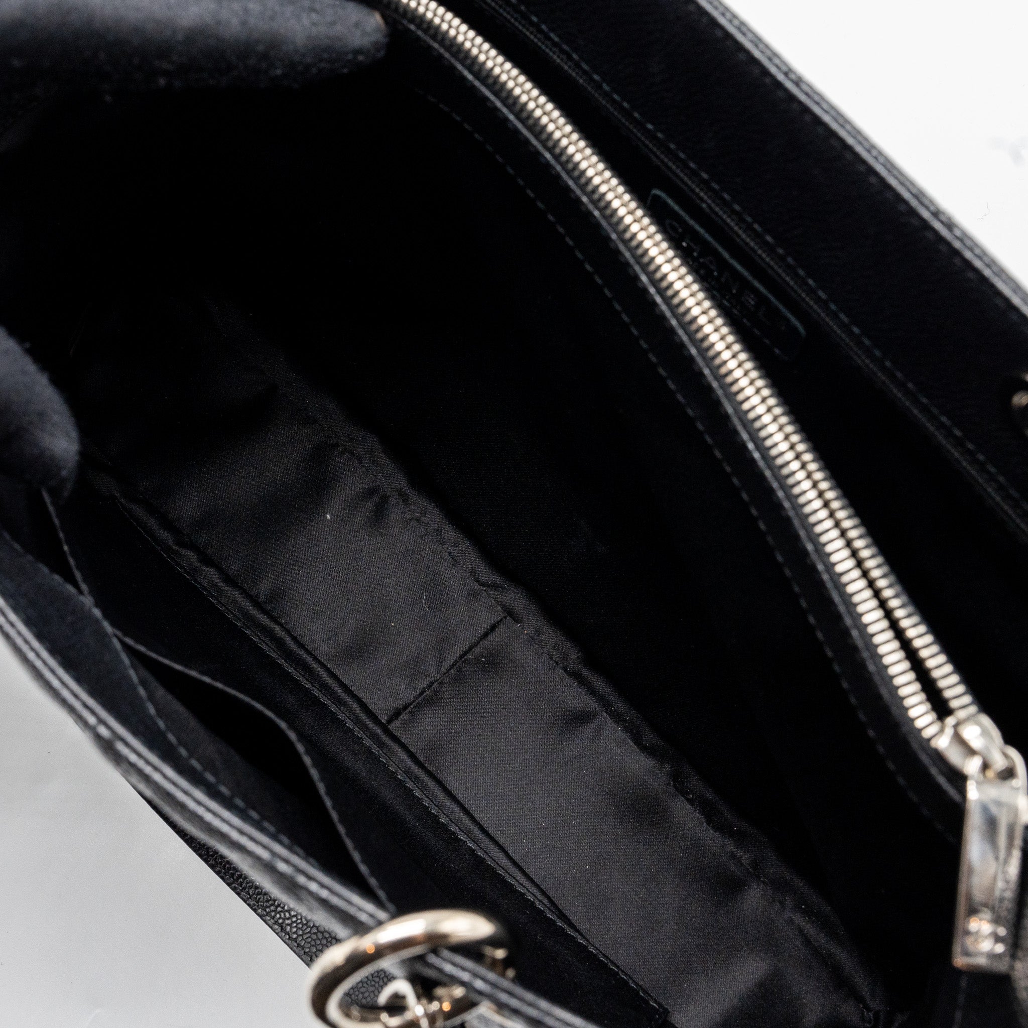 Chanel grand shopping tote bag caviar black