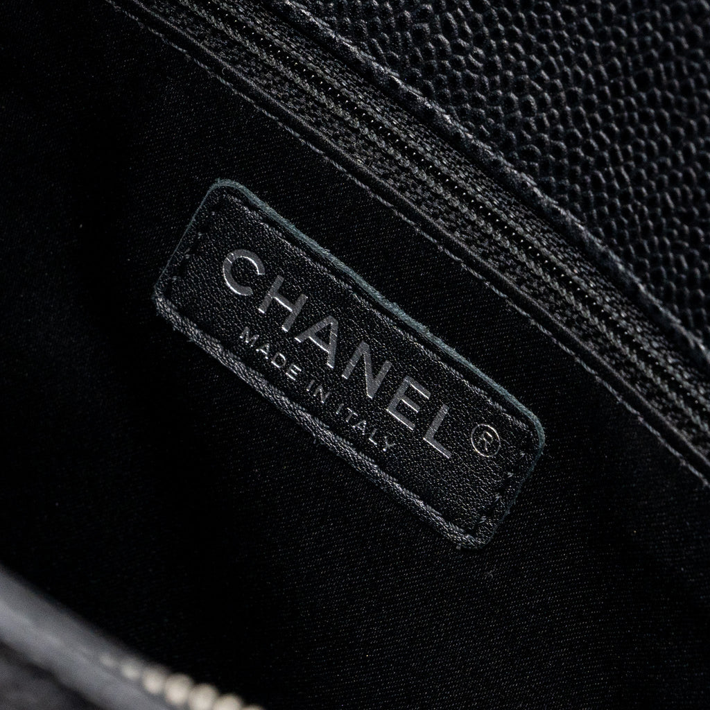 Chanel grand shopping tote bag caviar black