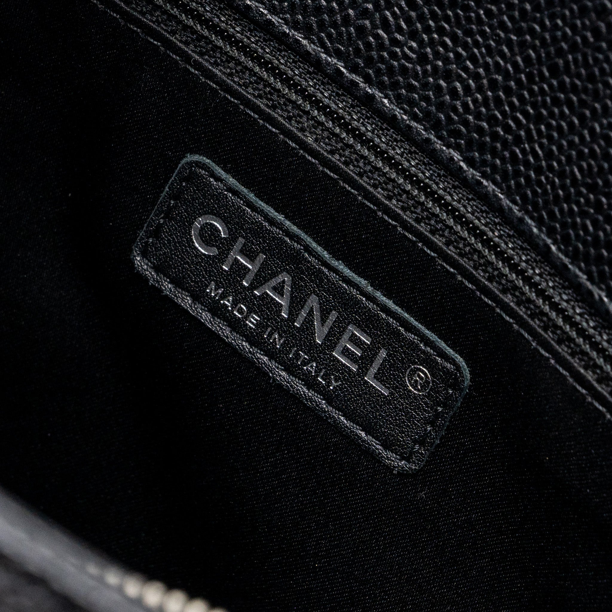 Chanel grand shopping tote bag caviar black
