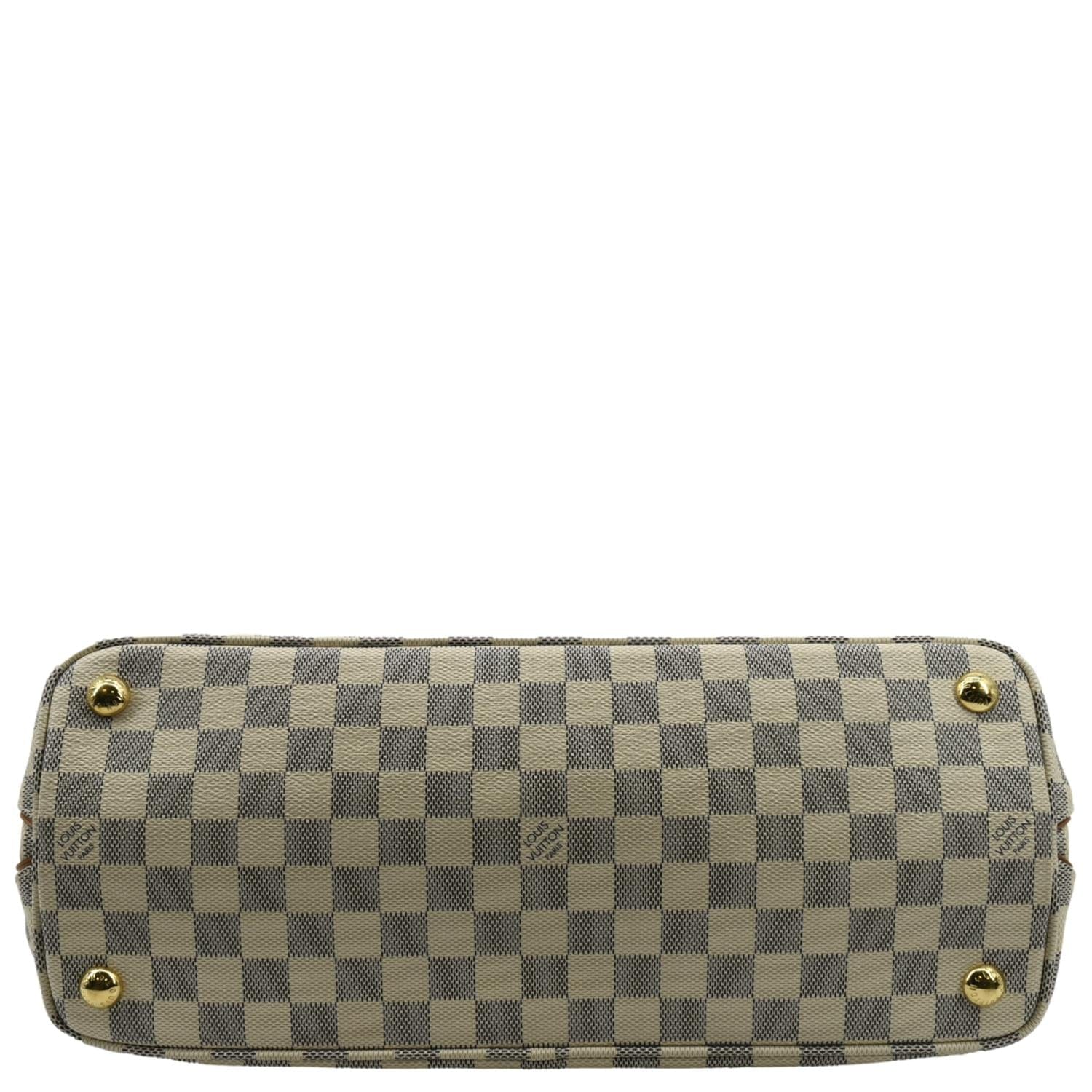 LOUIS VUITTON Calvi Damier Azur Shoulder Bag White