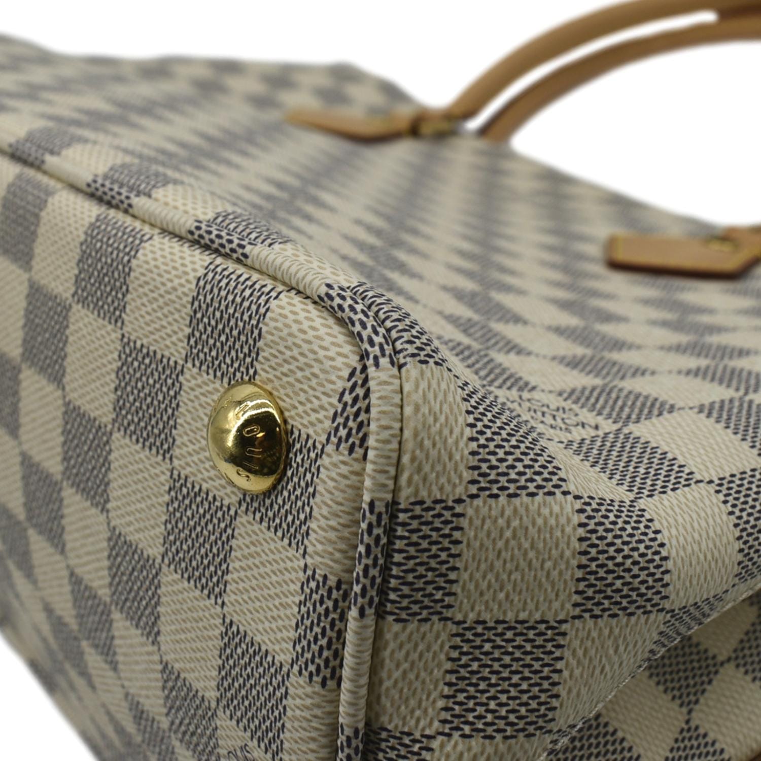 LOUIS VUITTON Calvi Damier Azur Shoulder Bag White