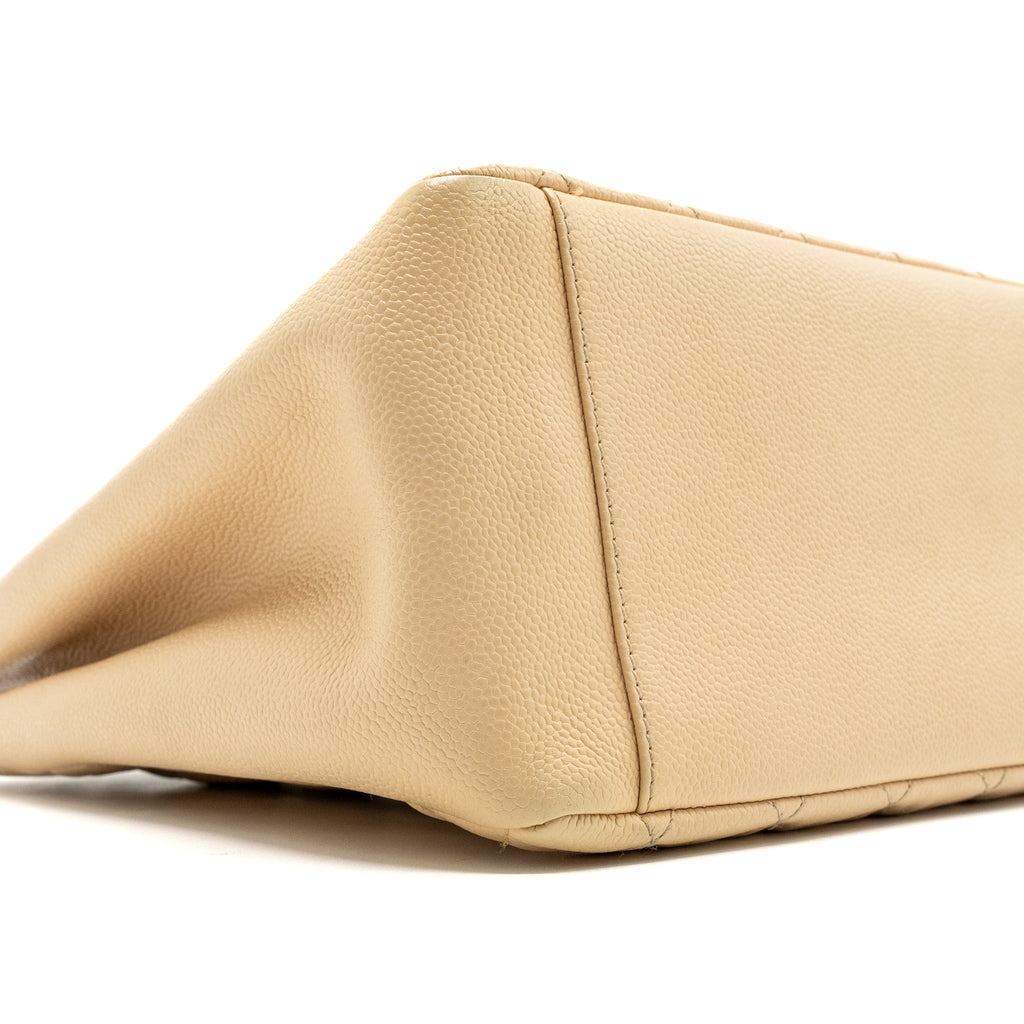 Chanel grand shopping tote bag caviar beige