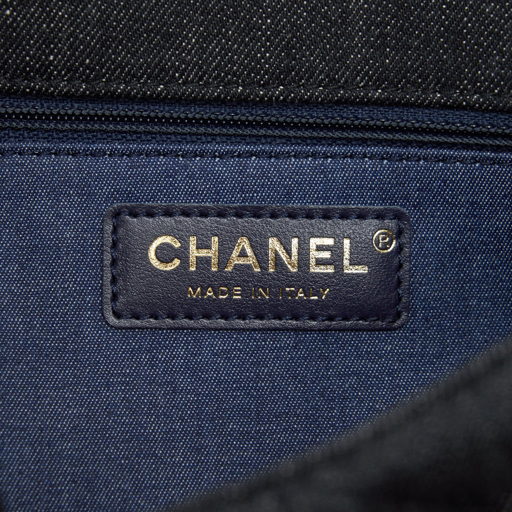 Chanel 22s Small Denim CC Logo Shoulder Bag