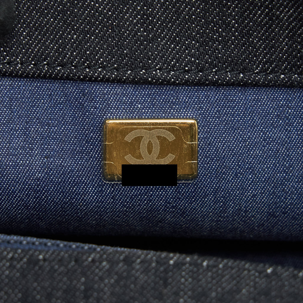 Chanel 22s Small Denim CC Logo Shoulder Bag