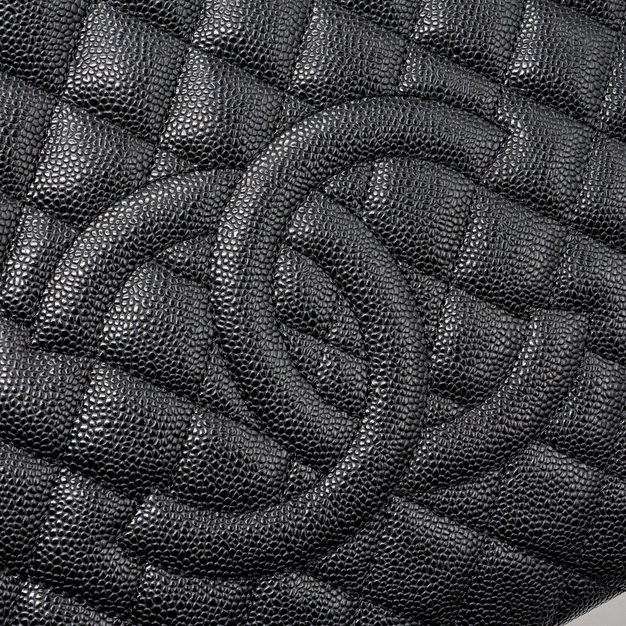 Chanel grand shopping tote bag caviar Black