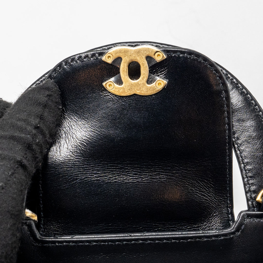 Chanel 24p Mini Shopping Tote Calfskin Black  (Microchip)
