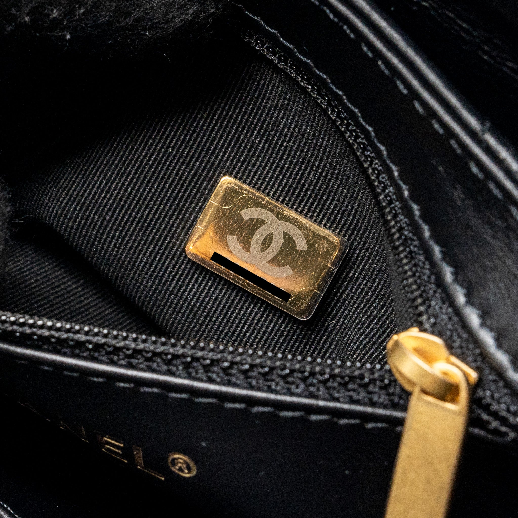 Chanel 24p Mini Shopping Tote Calfskin Black  (Microchip)