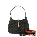 Gucci Jackie 1961 Small Shoulder Bag Denim/Leather Black