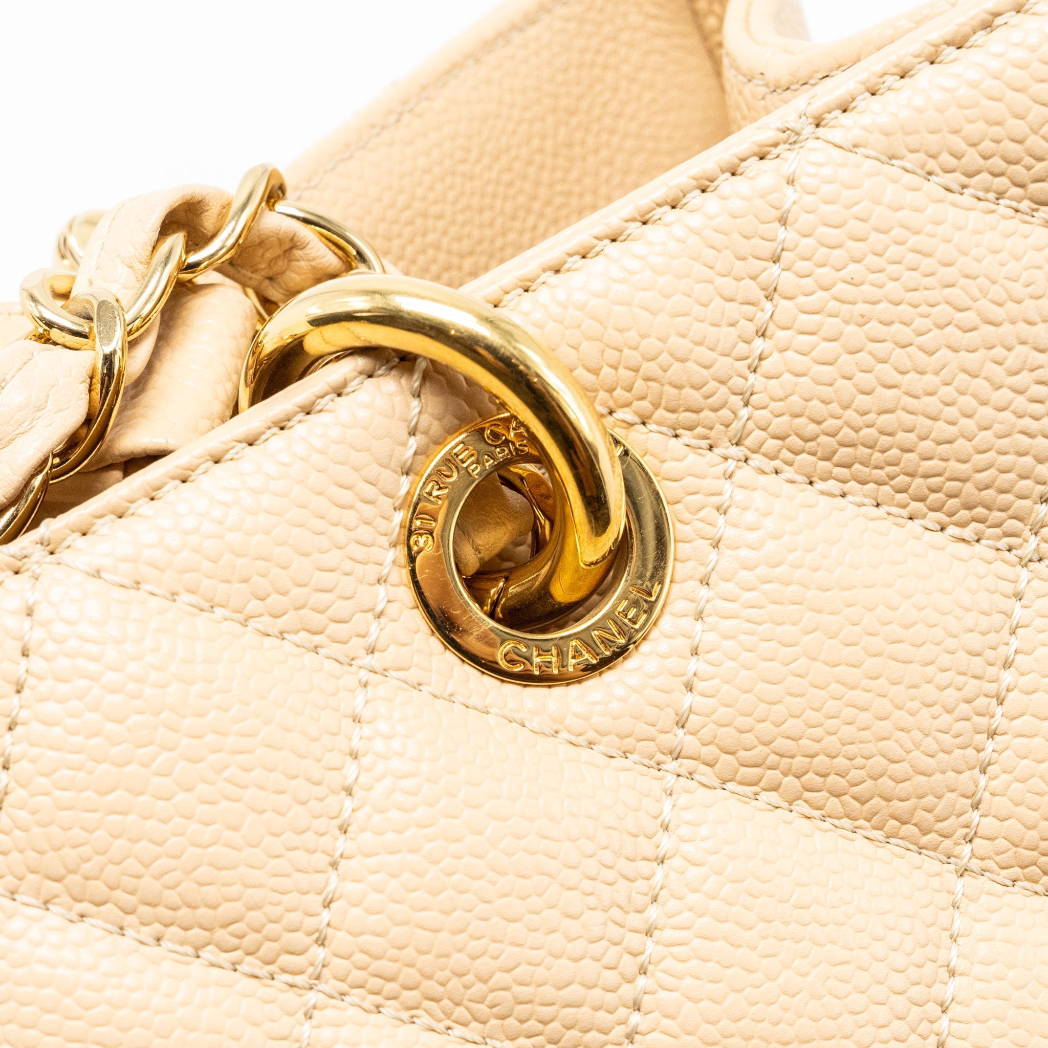Chanel Grand Shopping Tote Caviar Beige