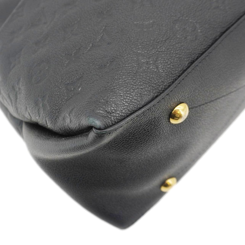 LOUIS VUITTON Maida Monogram Empreinte Leather Hobo Shoulder Bag Black