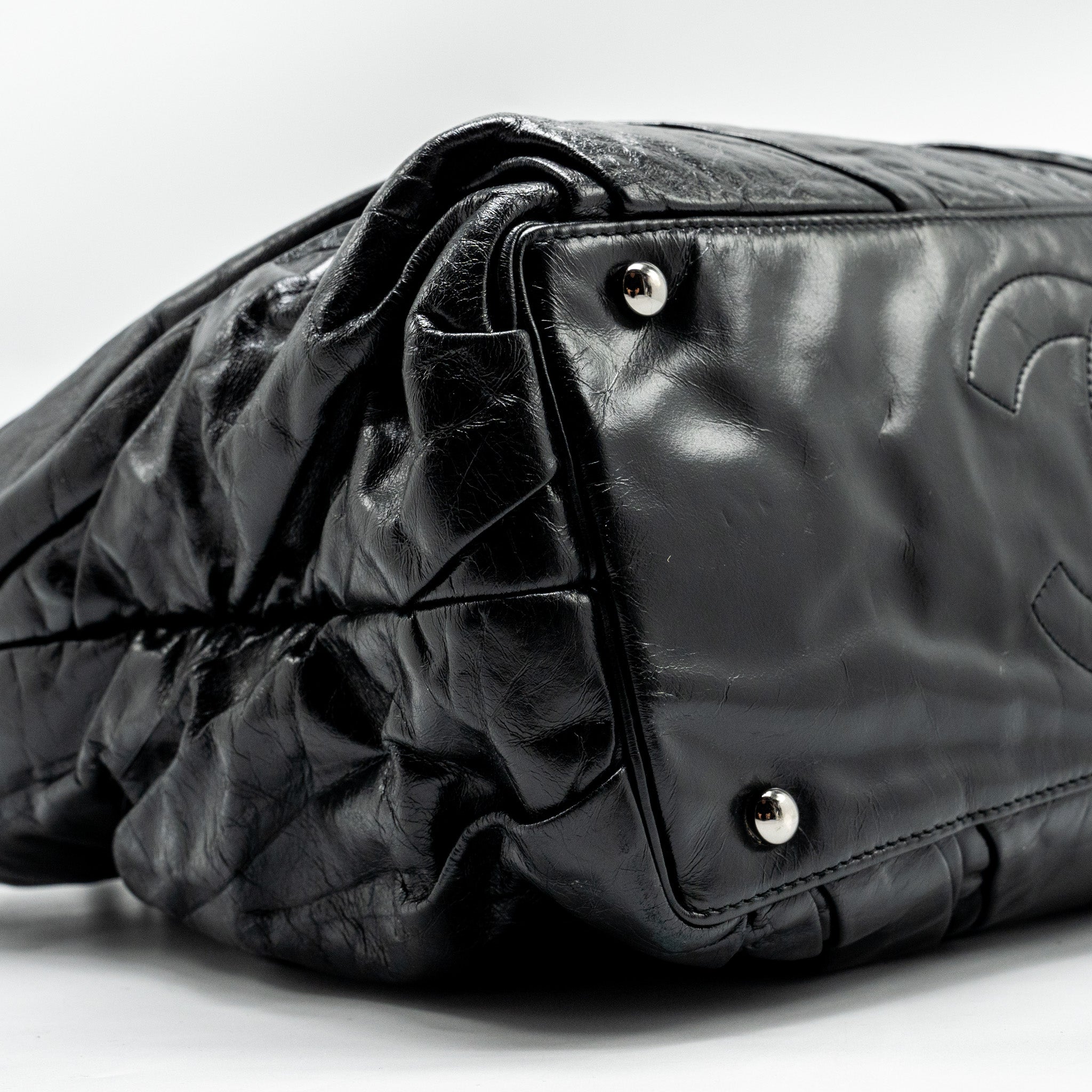 Chanel Twisted Tote Bag Calfskin Black