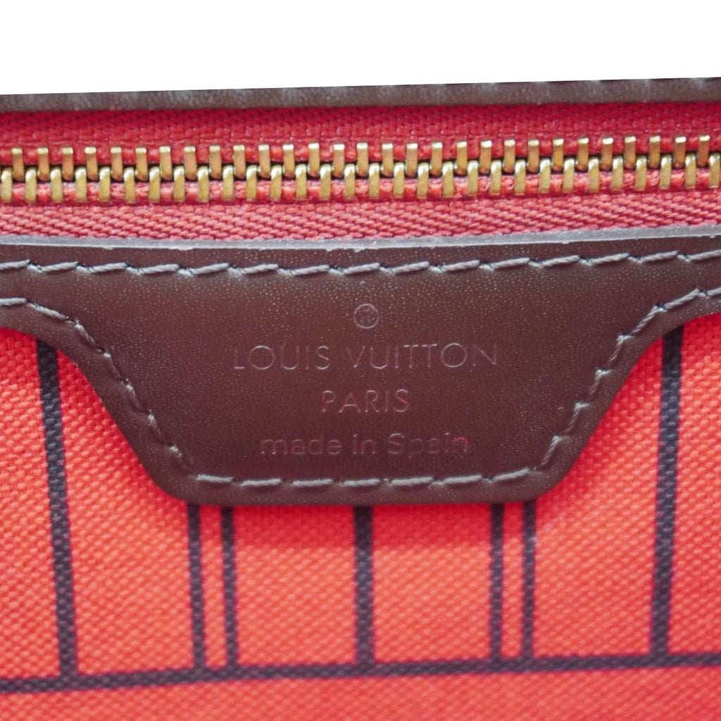 LOUIS VUITTON  Neverfull MM Damier Ebene Shoulder Bag Brown