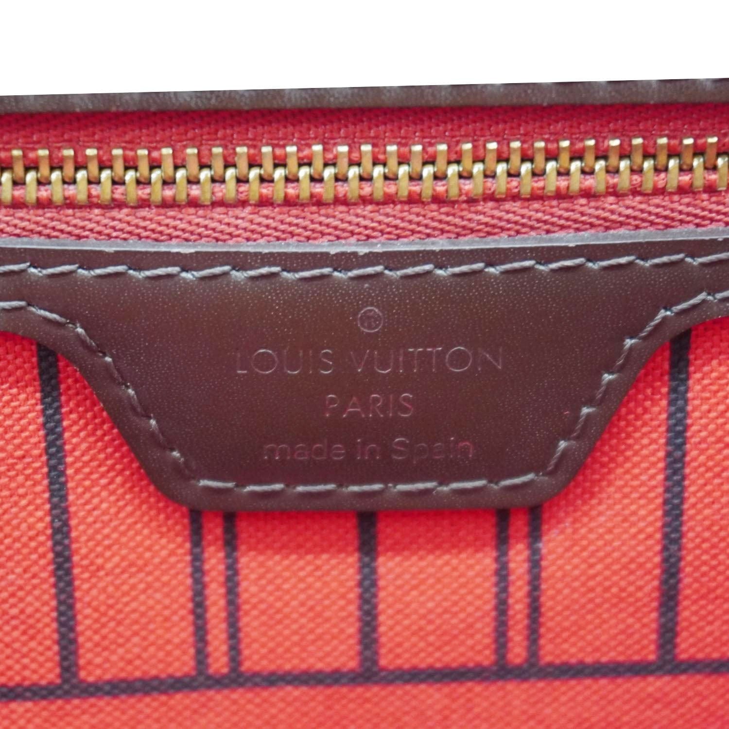 LOUIS VUITTON  Neverfull MM Damier Ebene Shoulder Bag Brown