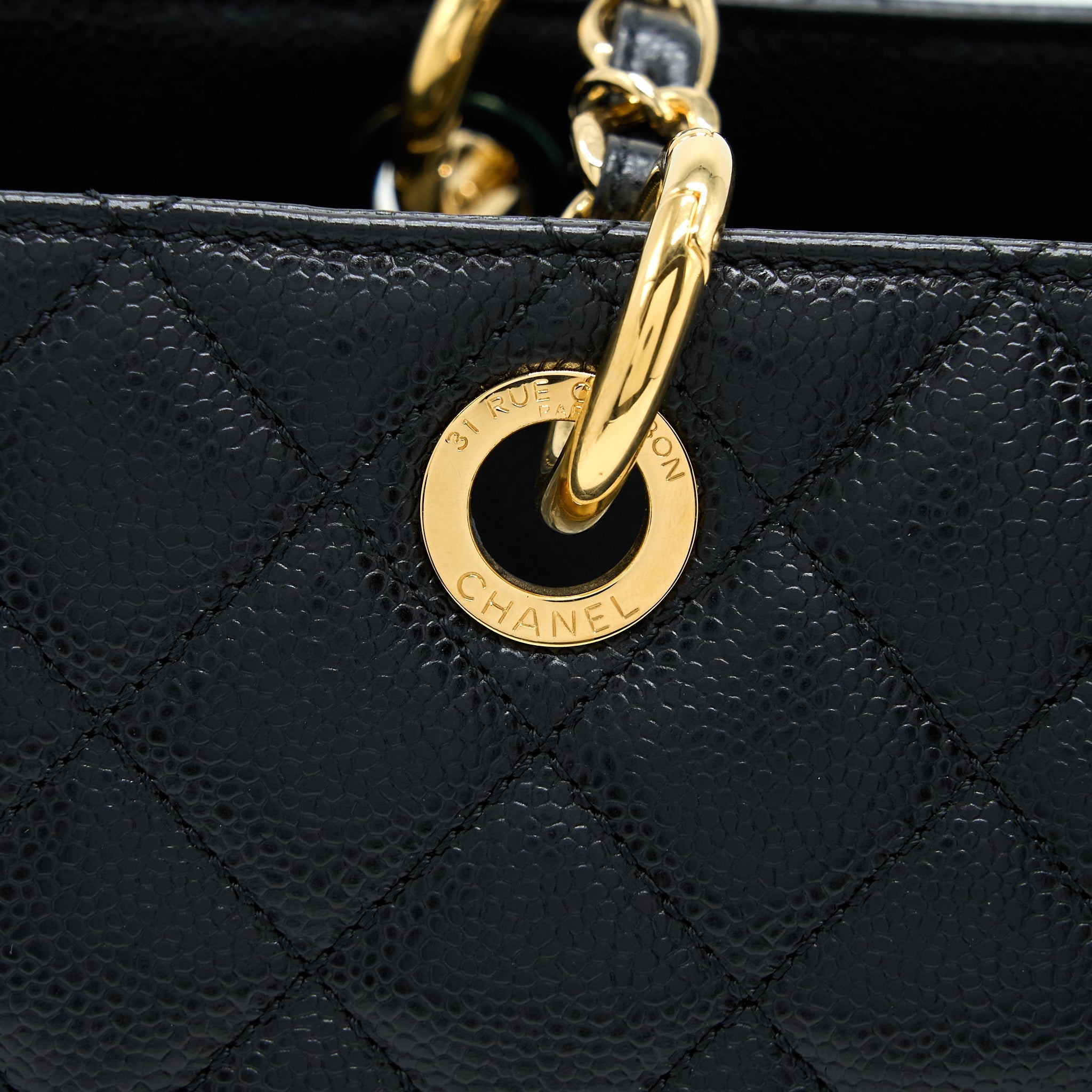 Chanel Grand Shopping Tote Bag Caviar Black