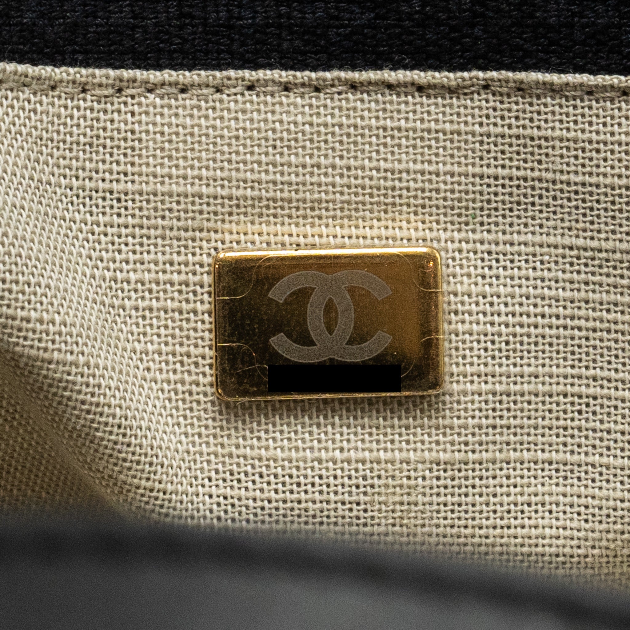 Chanel Small Deauville Shopping Tote Bag Calfskin/Fabric Black L (microchip)