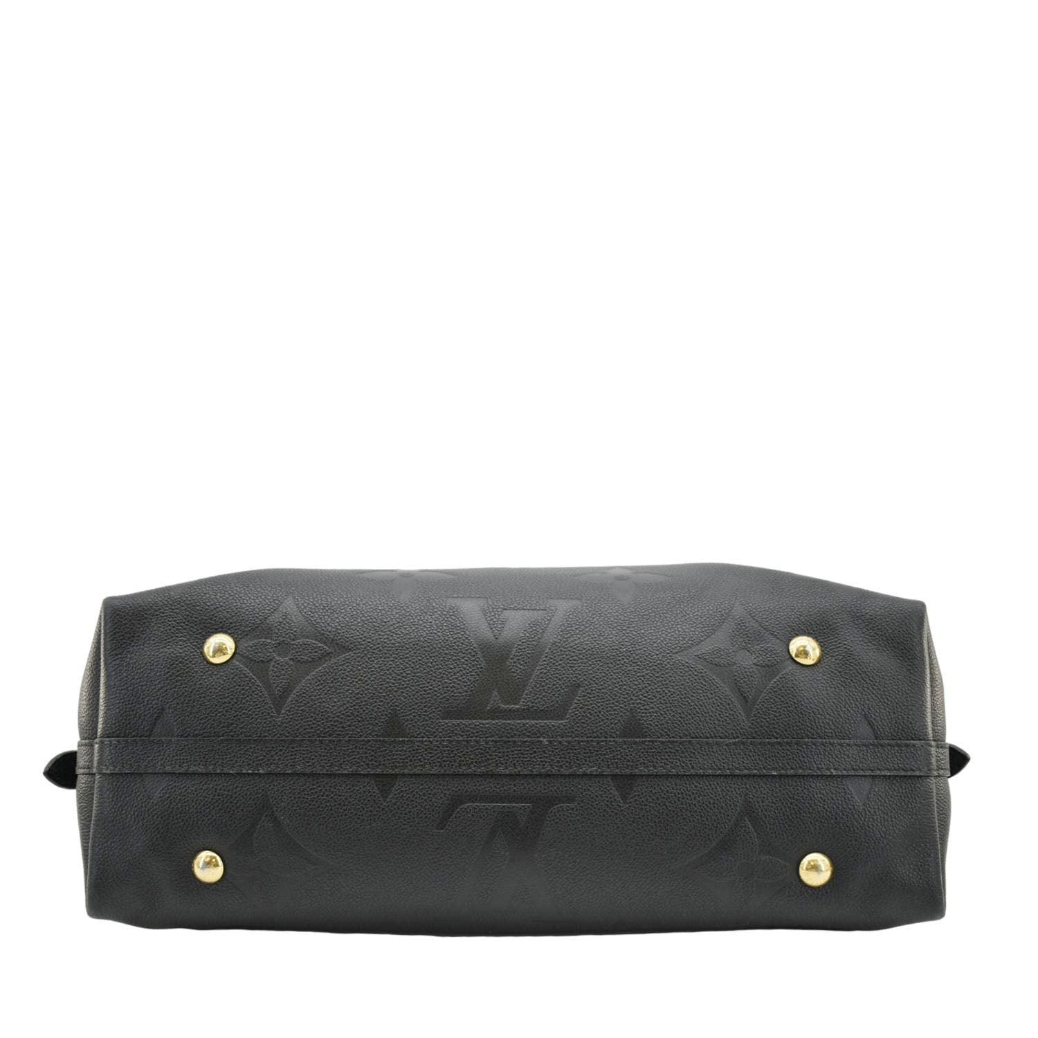 LOUIS VUITTON Carryall MM Empreinte Leather Shoulder Bag Black