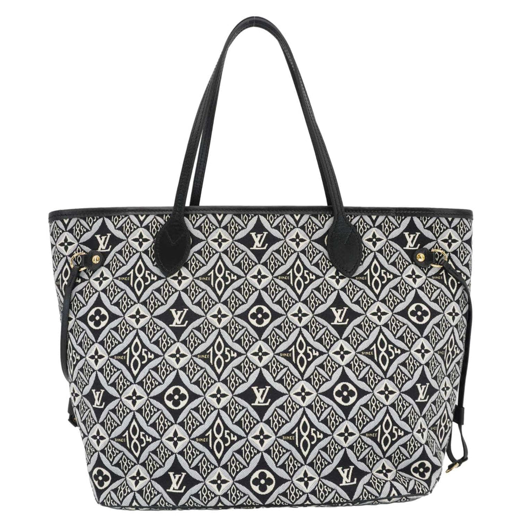 LOUIS VUITTON Since 1854 Neverfull MM Jacquard Shoulder Bag Black