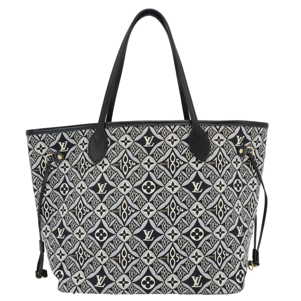 LOUIS VUITTON Since 1854 Neverfull MM Jacquard Shoulder Bag Black