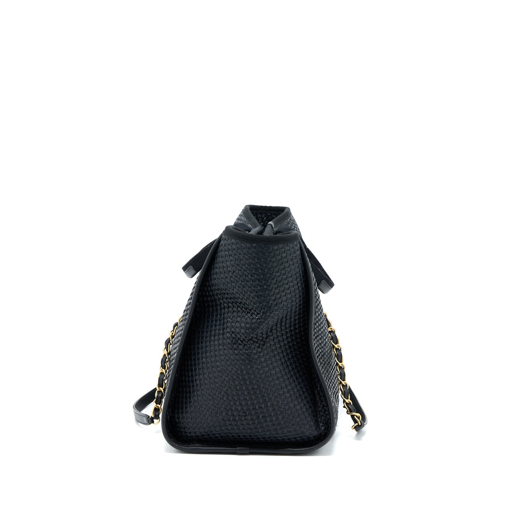 Chanel Black Raffia Deauville Tote Bag