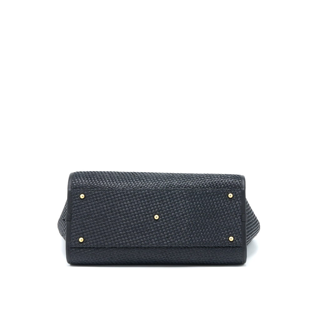 Chanel Black Raffia Deauville Tote Bag