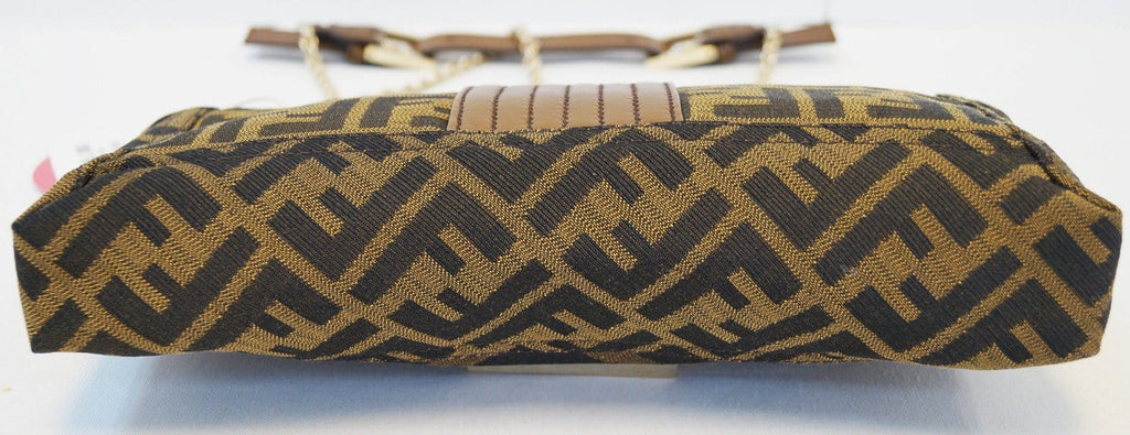 Fendi Zucca Canvas Leather Brown Shoulder Bag - Final Call
