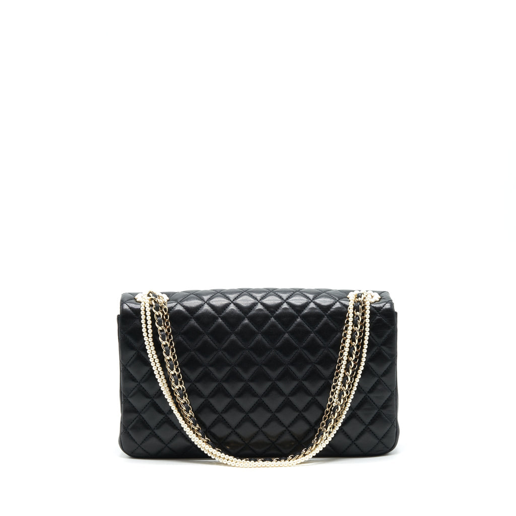 Chanel Westminster Pearl Shoulder Bag Lambskin Black
