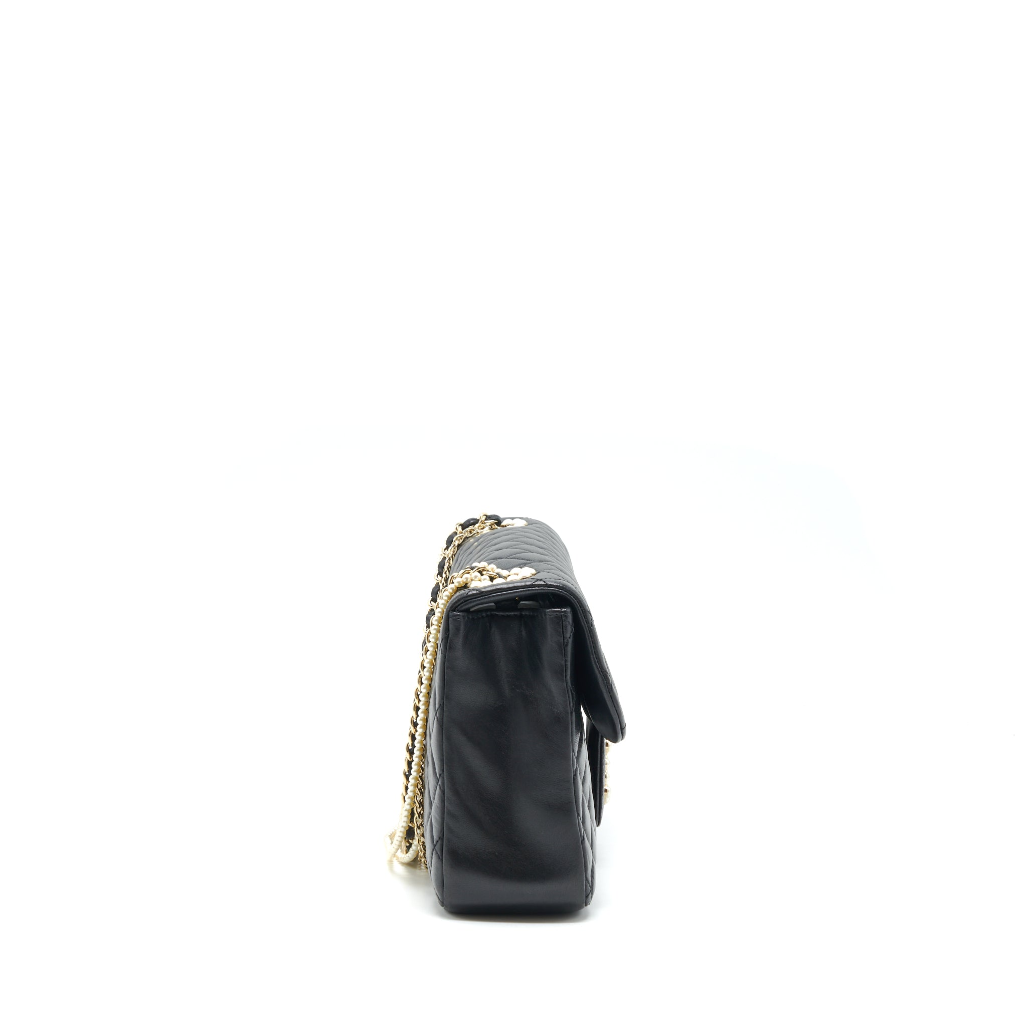 Chanel Westminster Pearl Shoulder Bag Lambskin Black