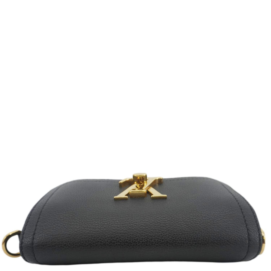 LOUIS VUITTON Lockme Tender Grained Calfskin Leather Shoulder Bag Black